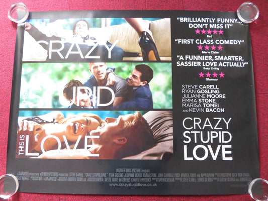 CRAZY STUPID LOVE UK QUAD (30"x 40") ROLLED POSTER STEVE CARELL R. GOSLING 2011 Rendezvous Cinema Movie posters