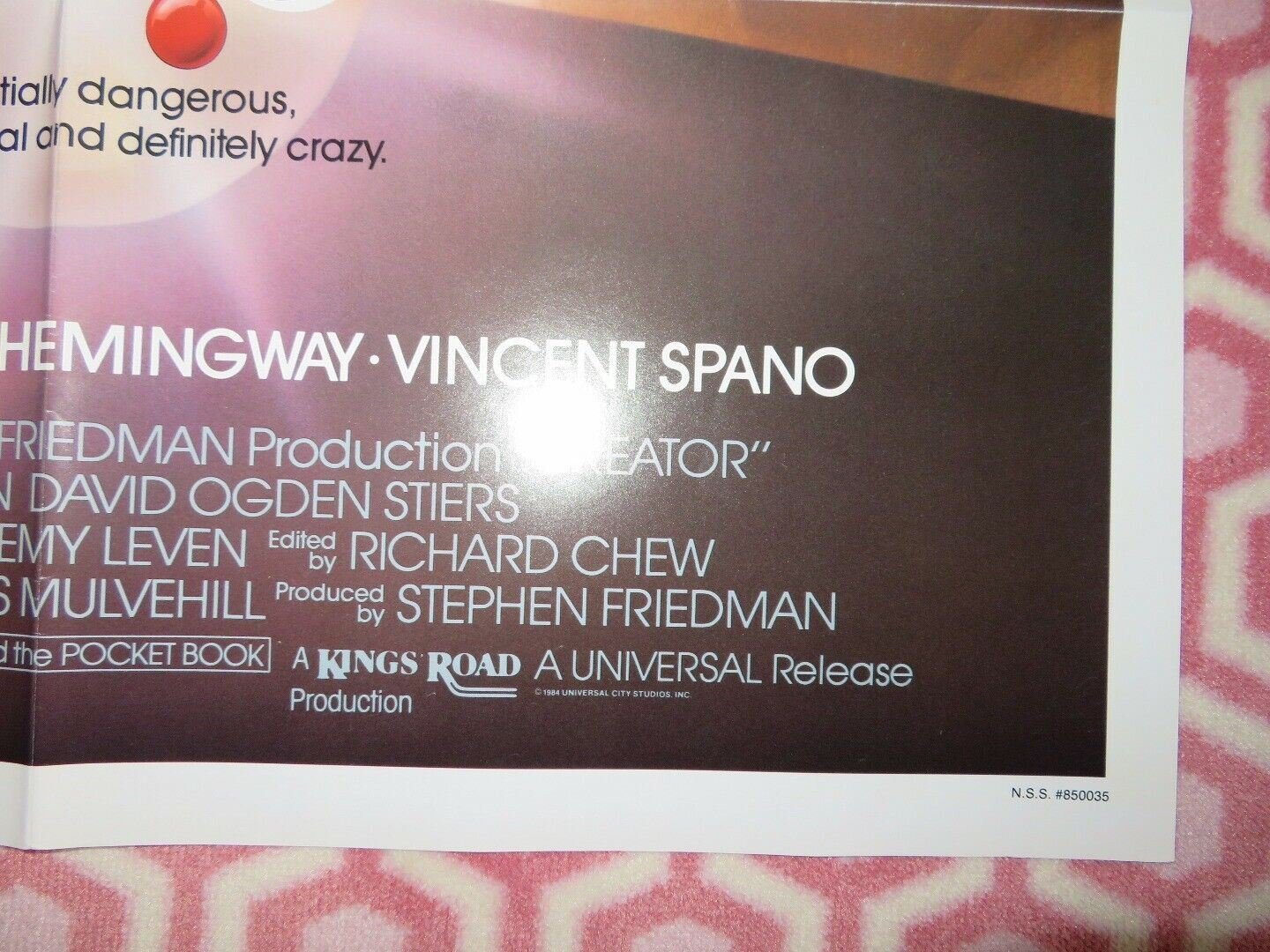 CREATOR US ONE SHEET POSTER MARIEL HEMINGWAY PETER O'TOOLE 1985 Movie posters