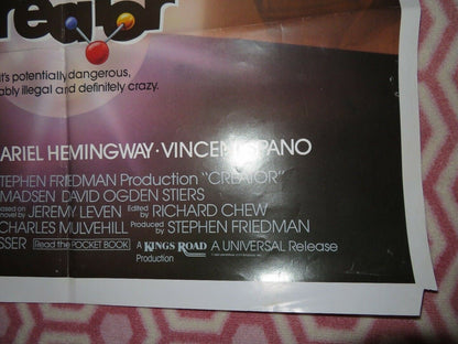 CREATOR US ONE SHEET POSTER PETER O'TOOLE MARIEL HEMINGWWAY 1985 Movie posters