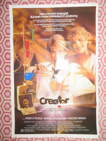 CREATOR US ONE SHEET POSTER PETER O'TOOLE MARIEL HEMINGWWAY 1985 Movie posters