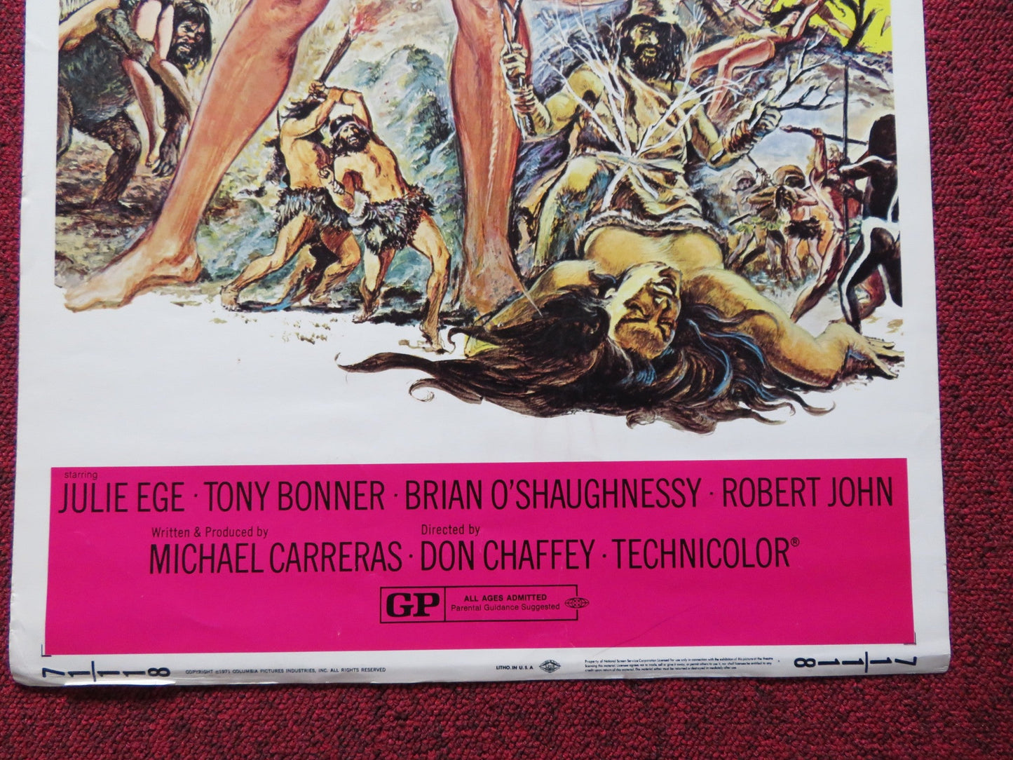 CREATURES THE WORLD FORGOT US INSERT (14"x 36") POSTER HAMMER JULIE EGE 1971 Rendezvous Cinema Movie posters