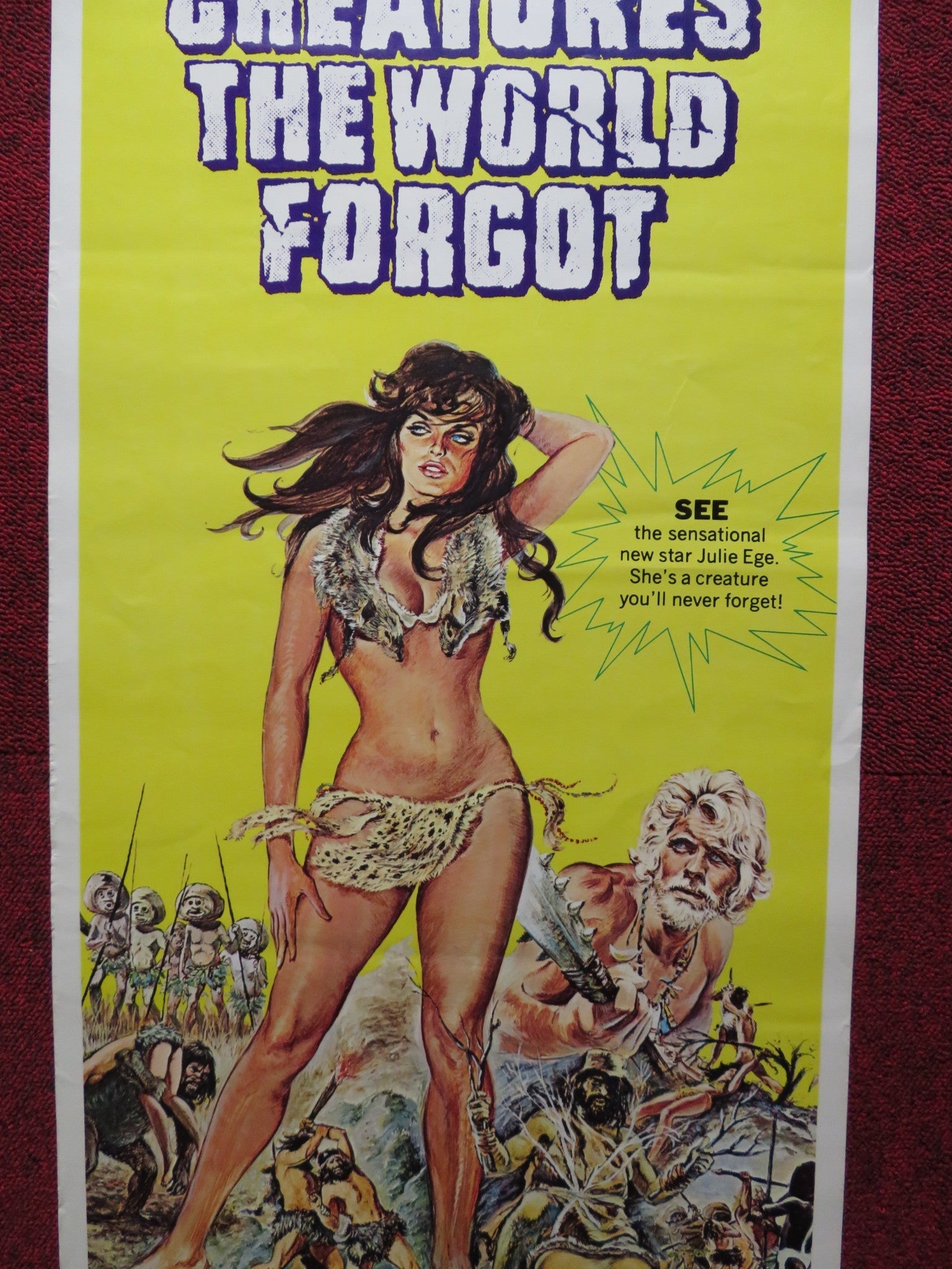 CREATURES THE WORLD FORGOT US INSERT (14"x 36") POSTER HAMMER JULIE EGE 1971 Rendezvous Cinema Movie posters