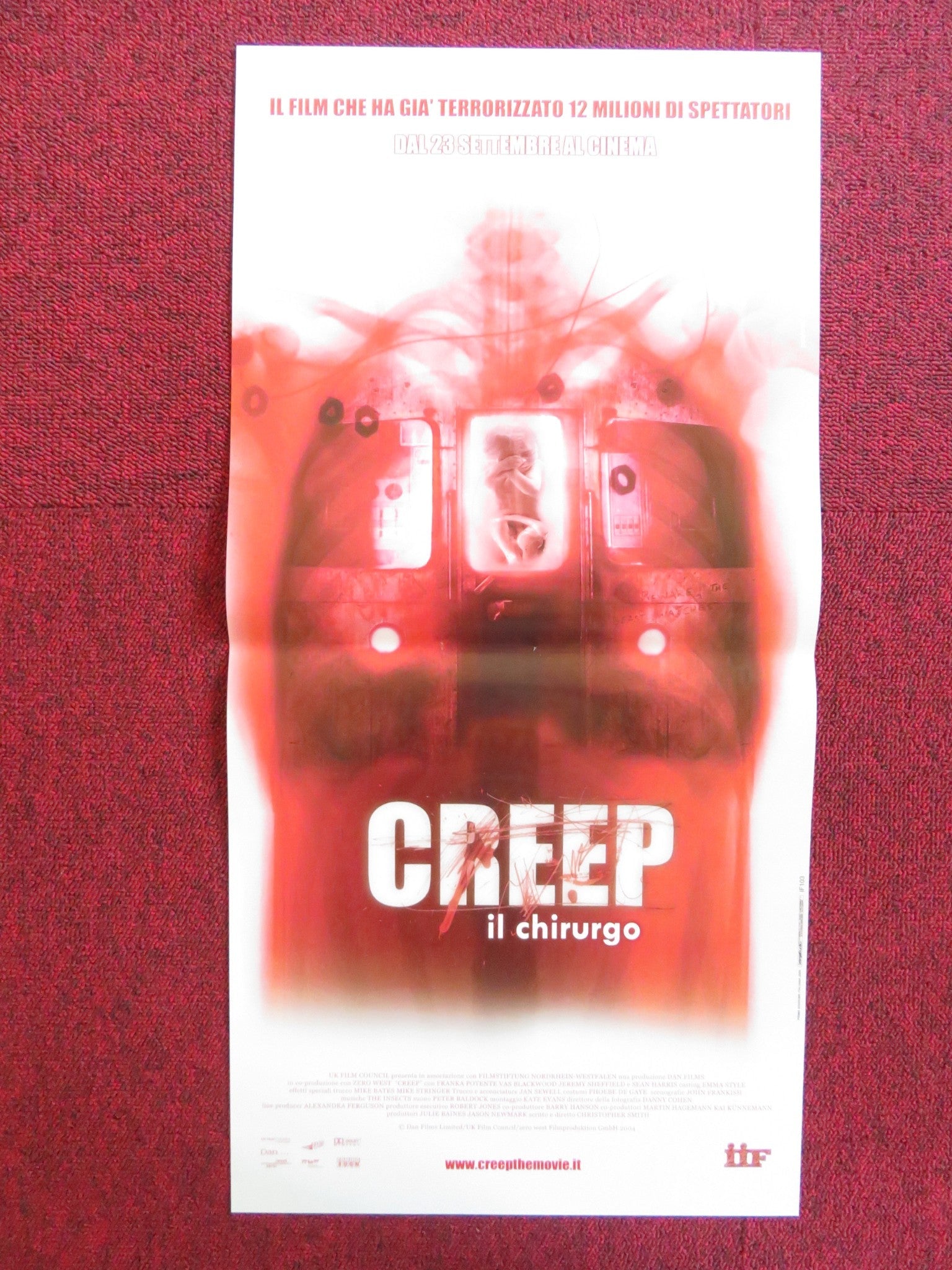 CREEP ITALIAN LOCANDINA POSTER VAS BLACKWOOD FRANKA POTENTE 2004 Rendezvous Cinema Movie posters