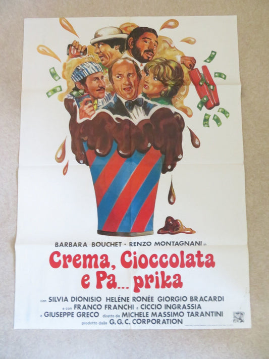 CREMA, CIOCCOLATA E PA...PRIKA ITALIAN 2 FOGLIO POSTER BARBARA BOUCHET 1981 Rendezvous Cinema Movie posters