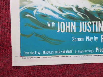 CREST OF THE WAVE FOLDED US ONE SHEET POSTER GENE KELLY JOHN JUSTIN 1954 Movie posters