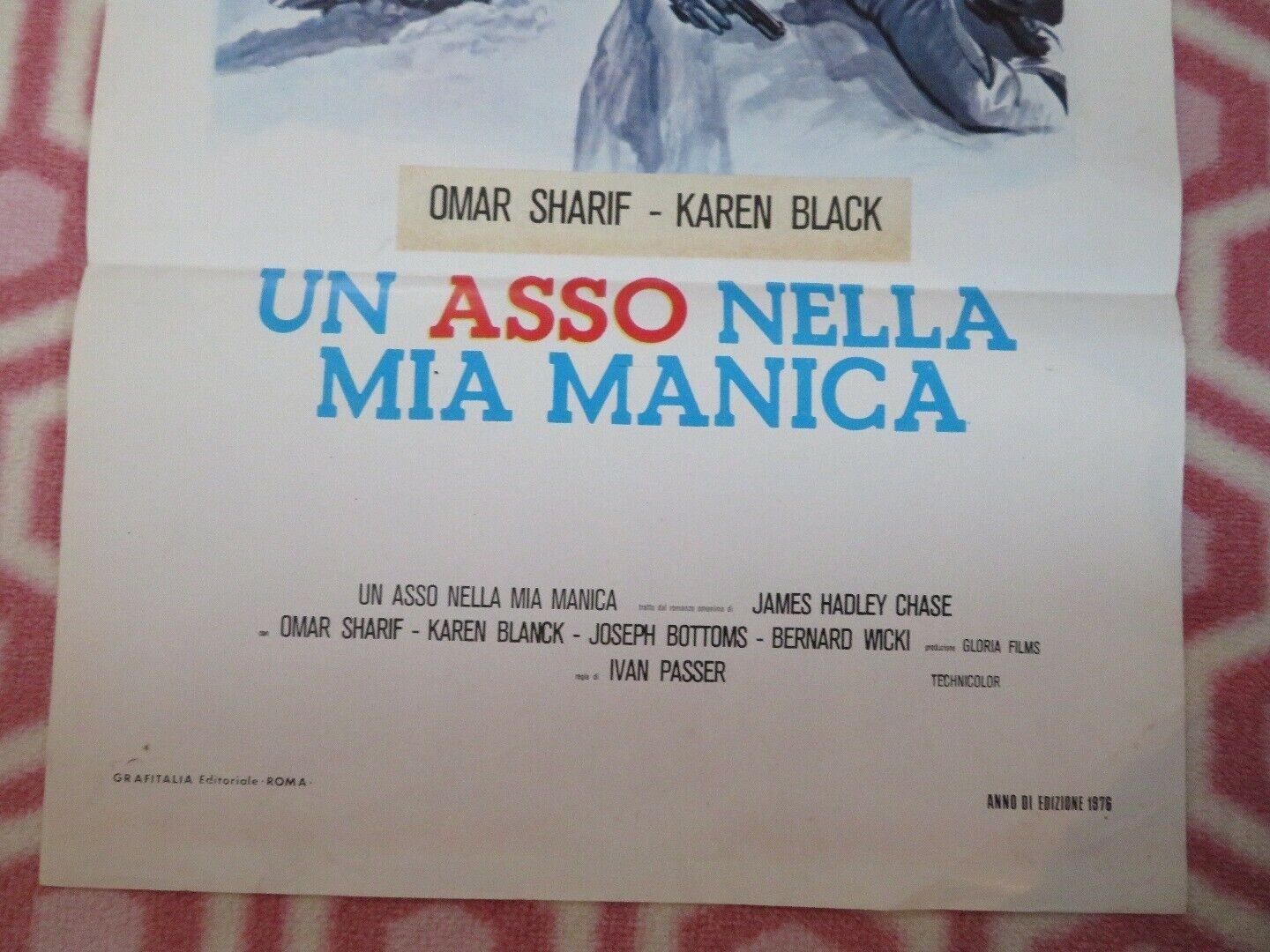 CRIME AND PASSION / UN ASSO NELLA MIA MANICA LOCANDINA (27.5" x 13") POSTER 1976 Movie posters