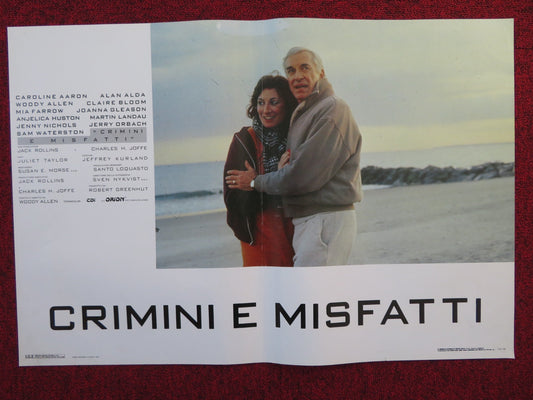 CRIMES AND MISDEMEANORS - B ITALIAN FOTOBUSTA POSTER WOODY ALLEN MIA FARROW 1989 Rendezvous Cinema Movie posters