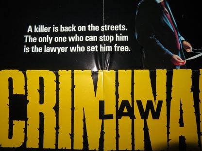 CRIMINAL LAW FOLDED US ONE SHEET POSTER GARY OLDMAN KEVIN BACON 1988 Movie posters