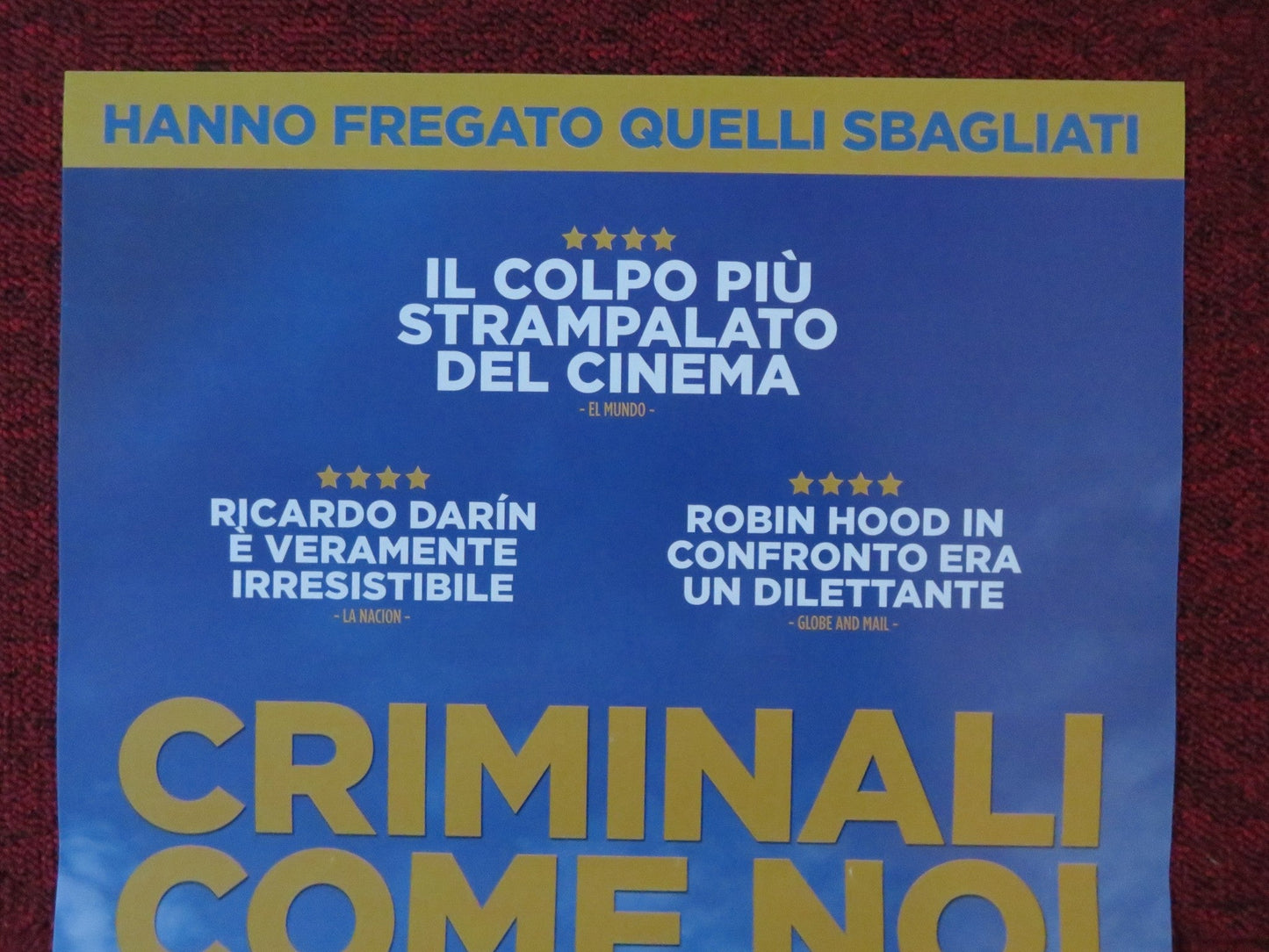 CRIMINALI COME NOI ITALIAN LOCANDINA POSTER RICARDO DARIN LUIS BRANDONI 2019 Rendezvous Cinema Movie posters