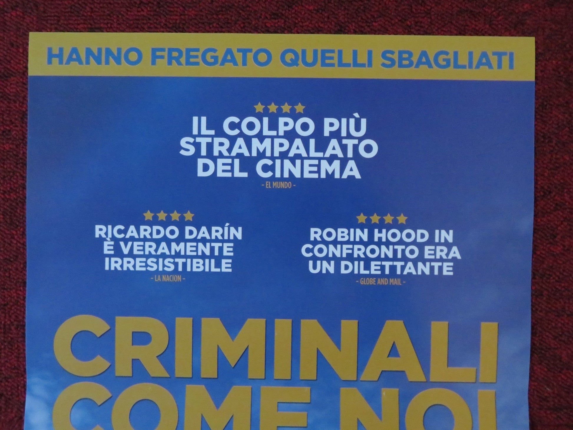 CRIMINALI COME NOI ITALIAN LOCANDINA POSTER RICARDO DARIN LUIS BRANDONI 2019 Rendezvous Cinema Movie posters