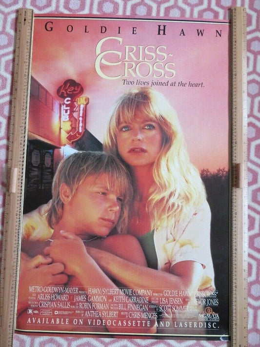 CRISS - CROSS VHS VIDEO US ONE SHEET POSTER ROLLED GOLDIE HAWN 1992 Movie posters