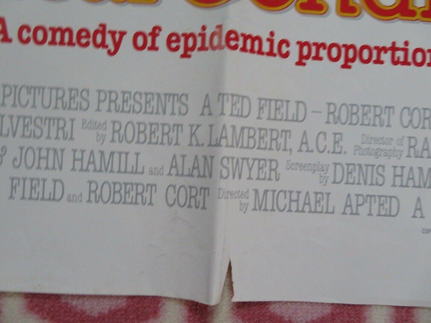 CRITICAL CONDITION ONE SHEET POSTER Joe Mantegna 1987 - Rendezvous Cinema