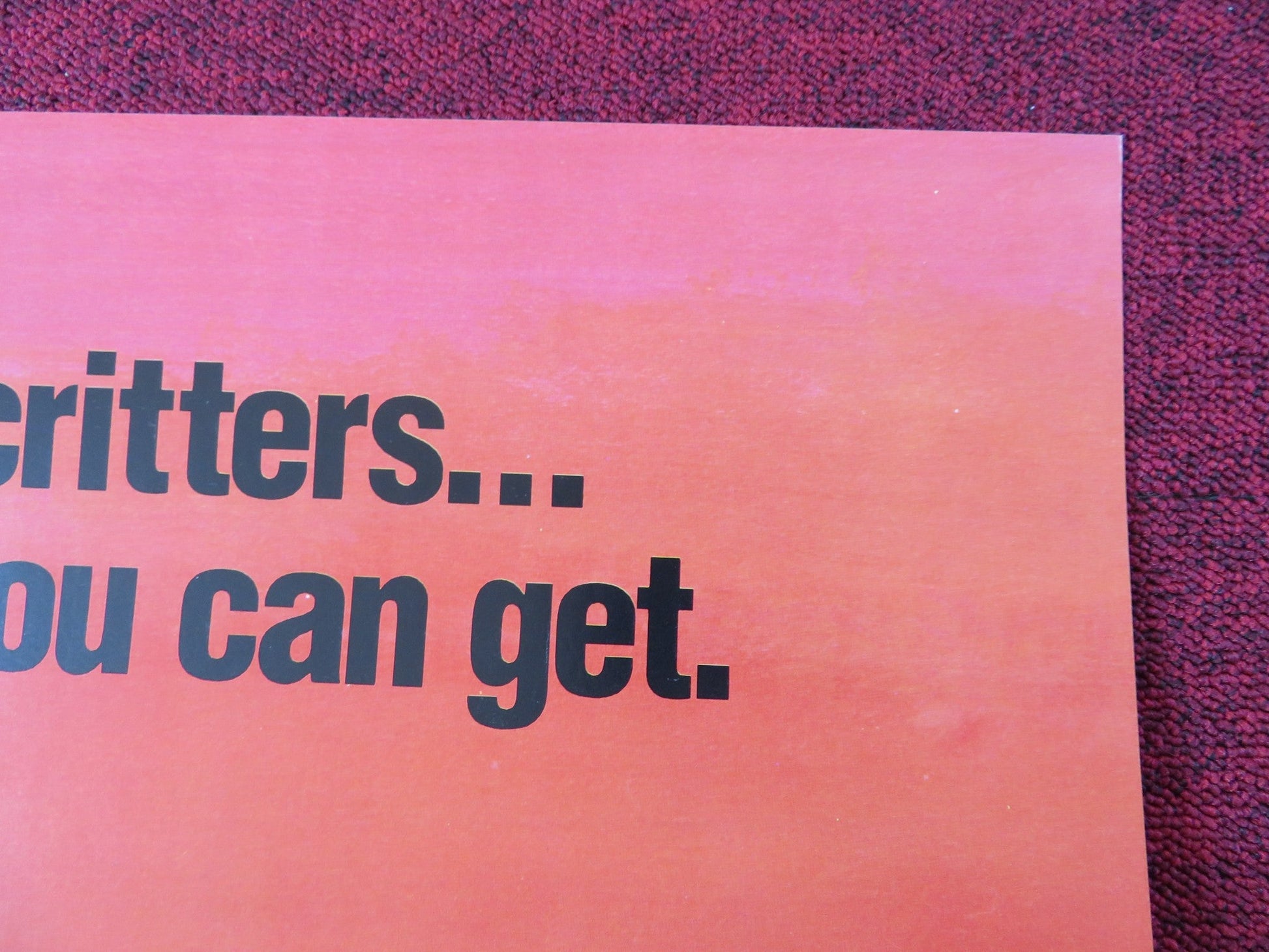 CRITTERS US TRI FOLDED ONE SHEET ROLLED POSTER DEE WALLACE M. EMMET WALSH 1986 Rendezvous Cinema Movie posters