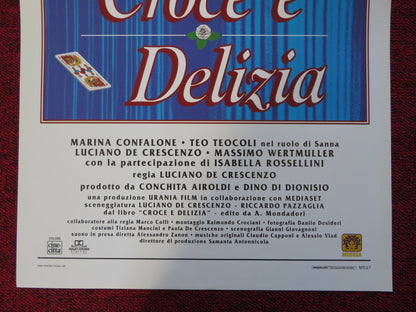 CROCE E DELIZIA ITALIAN LOCANDINA (27.5"x13") POSTER MARINA CONFALONE 1995 Rendezvous Cinema Movie posters