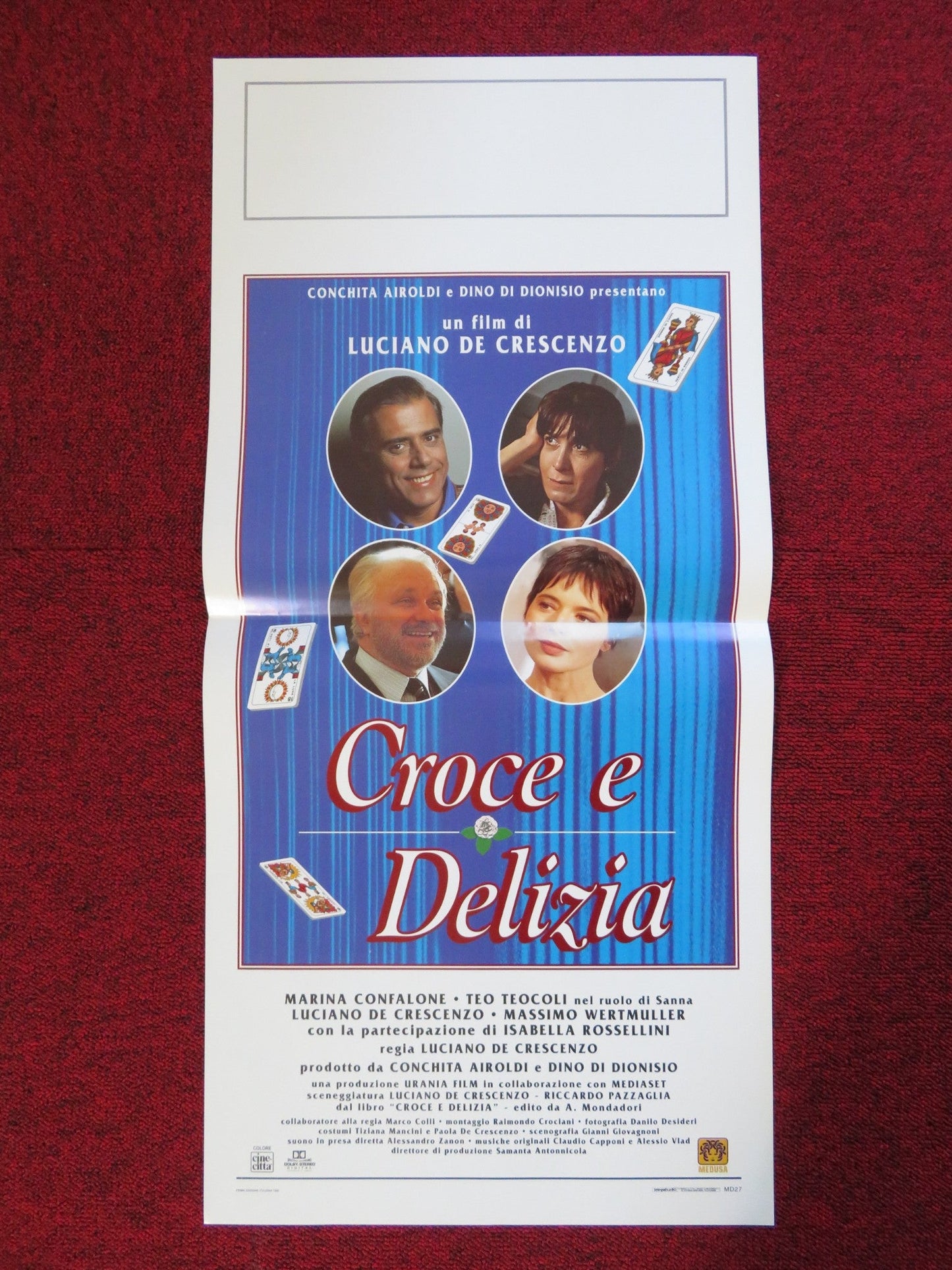 CROCE E DELIZIA ITALIAN LOCANDINA (27.5"x13") POSTER MARINA CONFALONE 1995 Rendezvous Cinema Movie posters