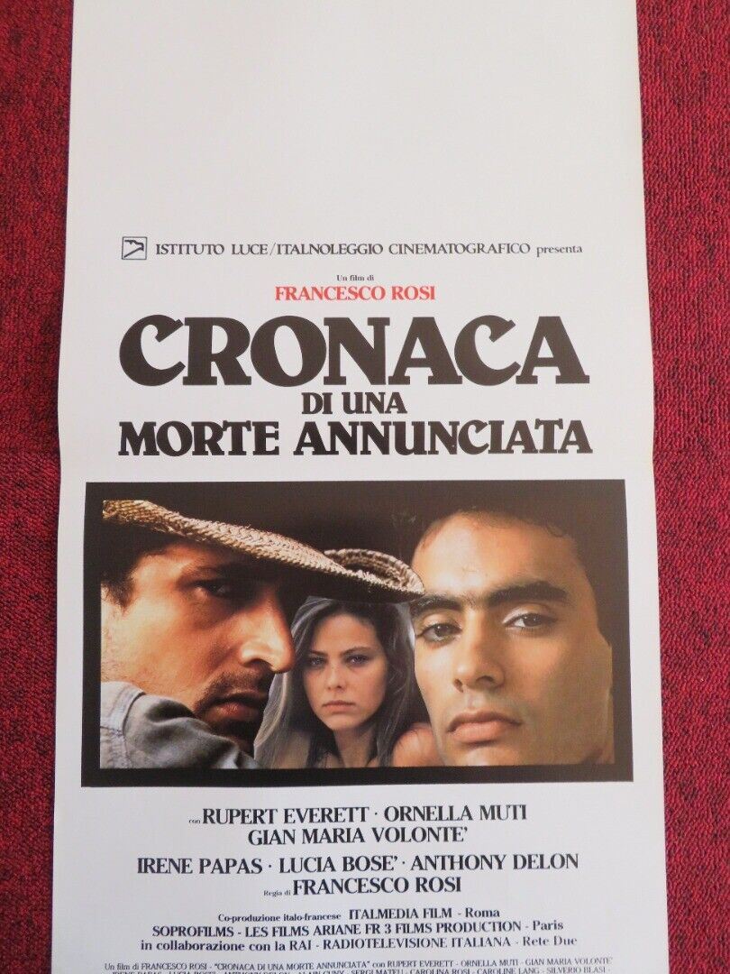 CRONACA DI UNA MORTE ANNUNCIATAl ITALIAN LOCANDINA (27.5"x13") POSTER 1987 Movie posters