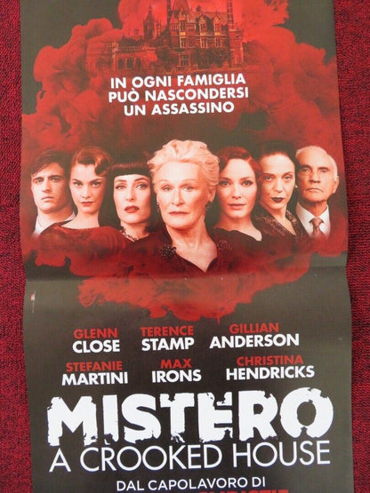 CROOKED HOUSE ITALIAN LOCANDINA (26.5"x12.5") POSTER AGATHA CHRISTIE 2017 Rendezvous Cinema Movie posters