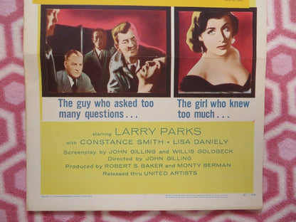 CROSS - UP/ tiger by the tail US INSERT (14"x 36") POSTER LARRY PARKS 1958 Movie posters