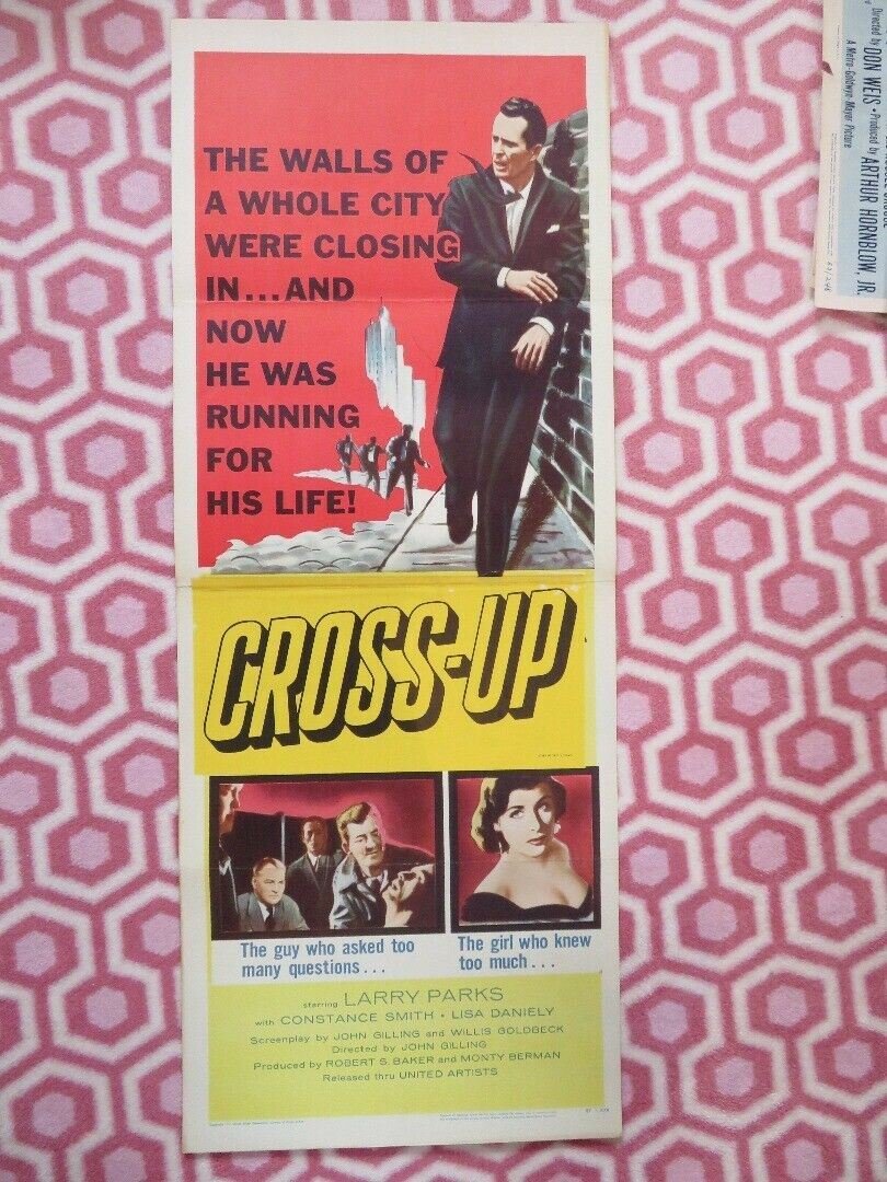 CROSS - UP/ tiger by the tail US INSERT (14"x 36") POSTER LARRY PARKS 1958 Movie posters