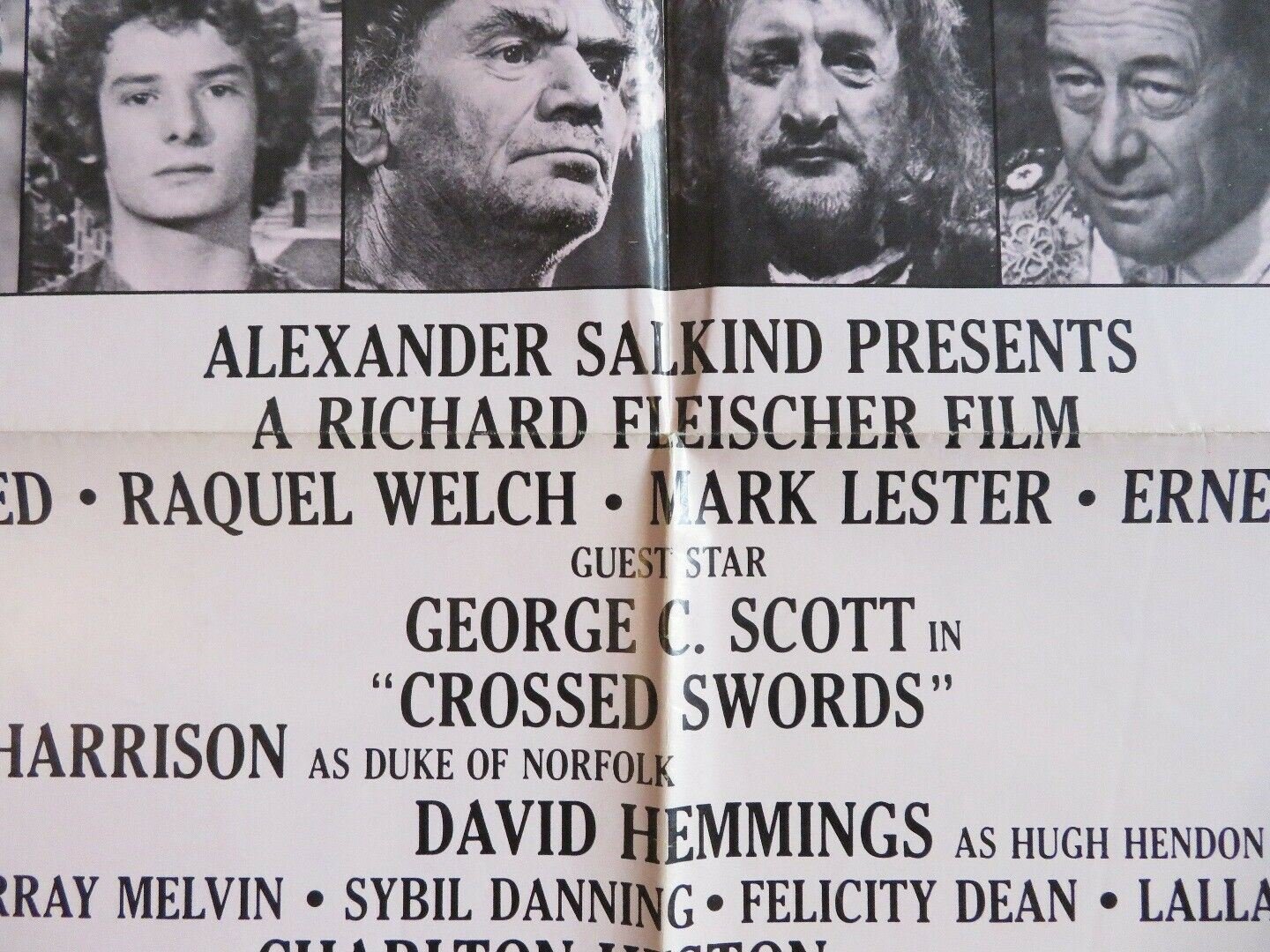 CROSSED SWORDS US ONE SHEET POSTER OLIVER REED RAQUEL WELCH MARK LESTER 1977 Movie posters
