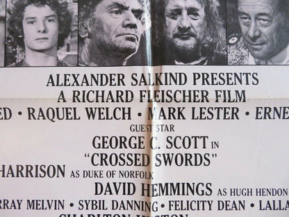 CROSSED SWORDS US ONE SHEET POSTER OLIVER REED RAQUEL WELCH MARK LESTER 1977 Movie posters