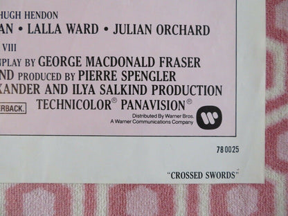 CROSSED SWORDS US ONE SHEET POSTER OLIVER REED RAQUEL WELCH MARK LESTER 1977 Movie posters