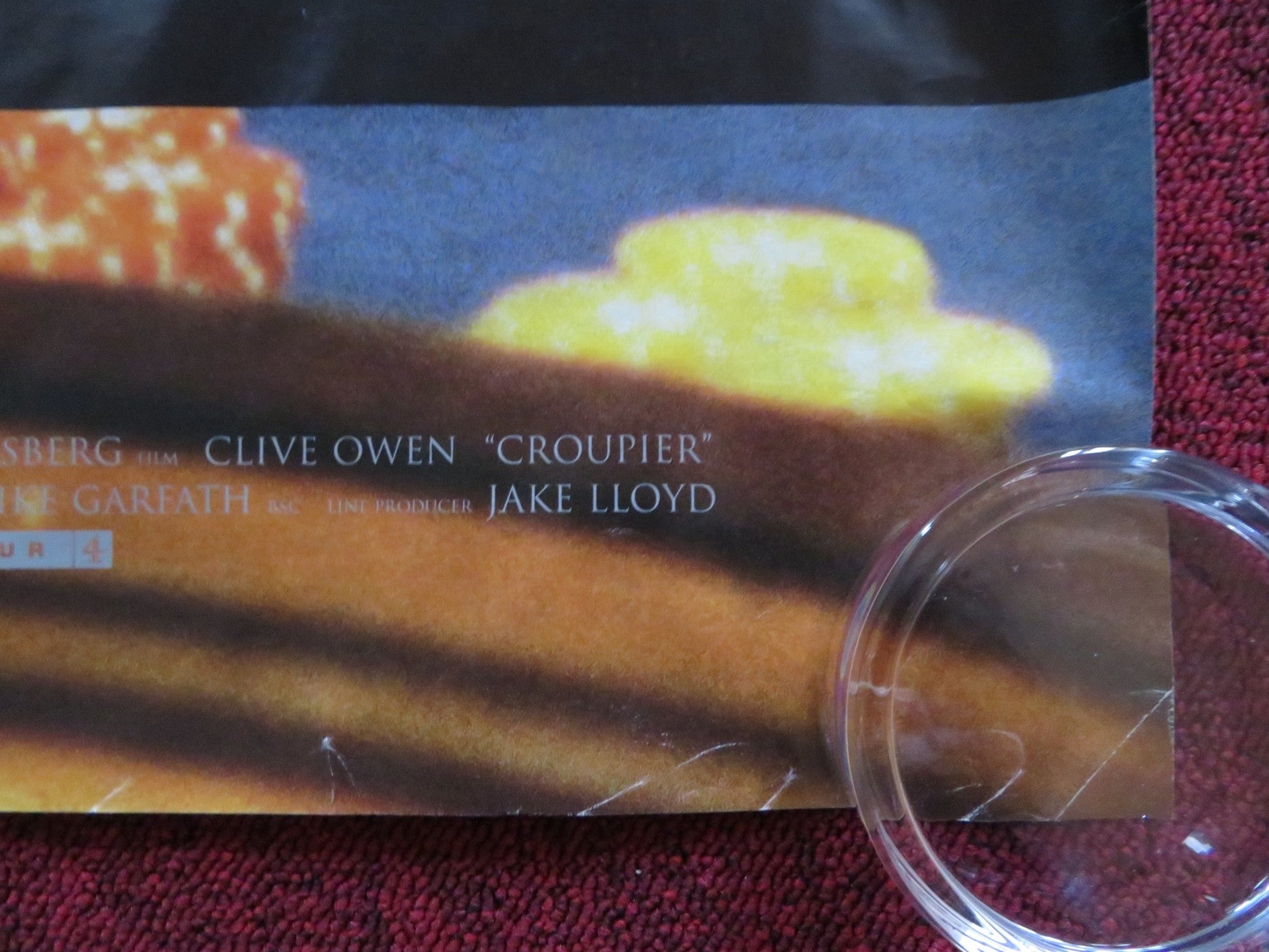 CROUPIER UK QUAD (30"x 40") ROLLED POSTER CLIVE OWEN NICK REDING 1998 Rendezvous Cinema Movie posters