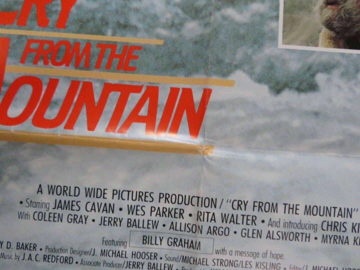 CRY FROM THE MOUNTAIN US ONE SHEET POSTER CHRIS KIDD WES PARKER 1985 Movie posters