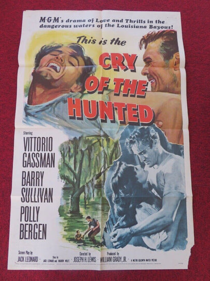 CRY OF THE HUNTED FOLDED US ONE SHEET POSTER VITTORIO GASSMAN 1953 Movie posters