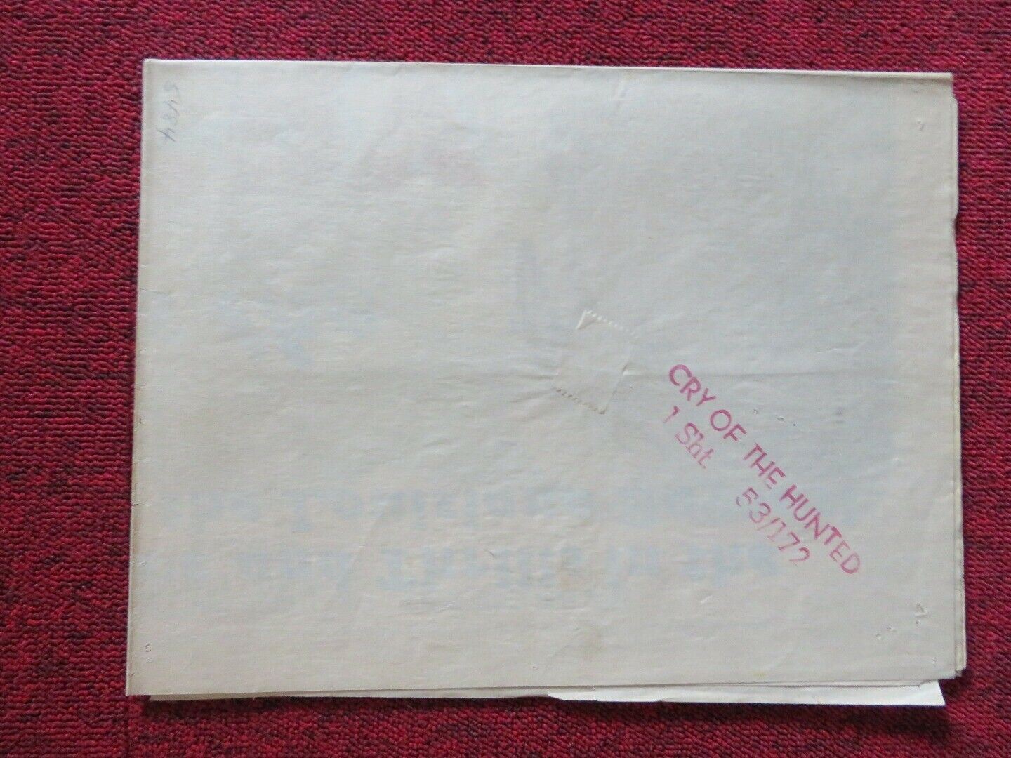 CRY OF THE HUNTED FOLDED US ONE SHEET POSTER VITTORIO GASSMAN BARRY SULLIVAN '53 Movie posters