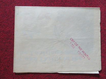 CRY OF THE HUNTED FOLDED US ONE SHEET POSTER VITTORIO GASSMAN BARRY SULLIVAN '53 Movie posters