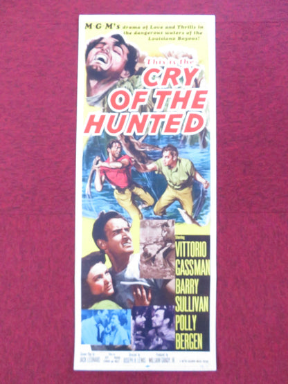 CRY OF THE HUNTED US INSERT (14"x 36") POSTER VITTORIO GASSMAN SULLIVAN 1953 Rendezvous Cinema Movie posters
