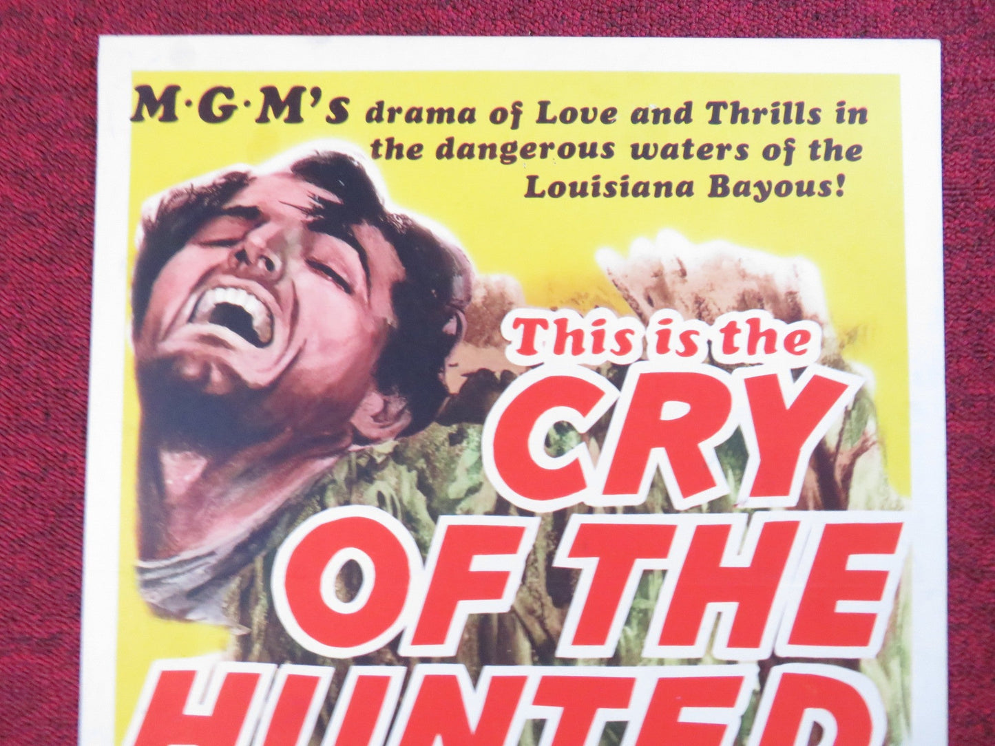 CRY OF THE HUNTED US INSERT (14"x 36") POSTER VITTORIO GASSMAN SULLIVAN 1953 Rendezvous Cinema Movie posters
