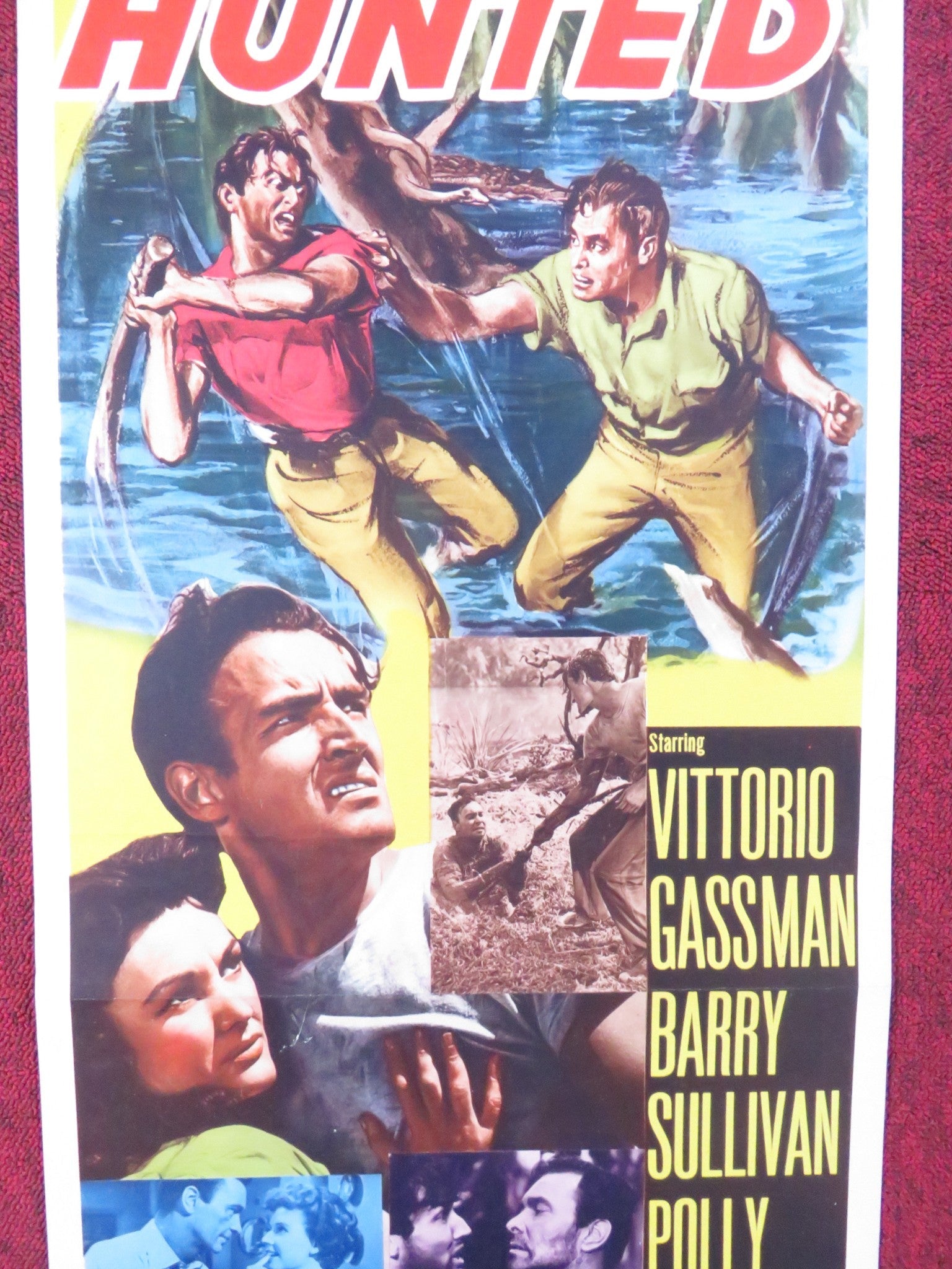 CRY OF THE HUNTED US INSERT (14"x 36") POSTER VITTORIO GASSMAN SULLIVAN 1953 Rendezvous Cinema Movie posters