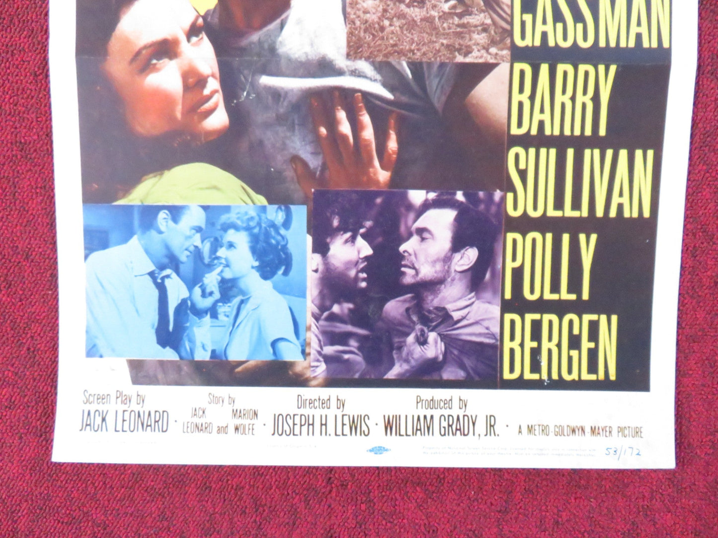 CRY OF THE HUNTED US INSERT (14"x 36") POSTER VITTORIO GASSMAN SULLIVAN 1953 Rendezvous Cinema Movie posters