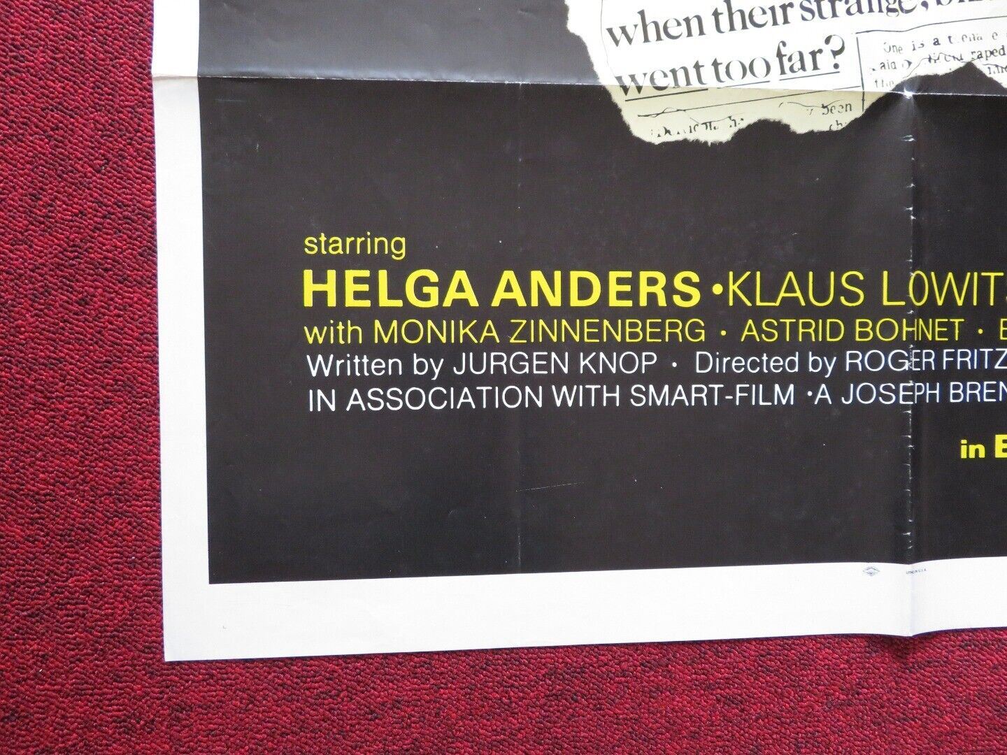 CRY RAPE / THE BRUTES FOLDED US ONE SHEET POSTER HELGA ANDERS K. LOWITSCH 1970 - Rendezvous Cinema