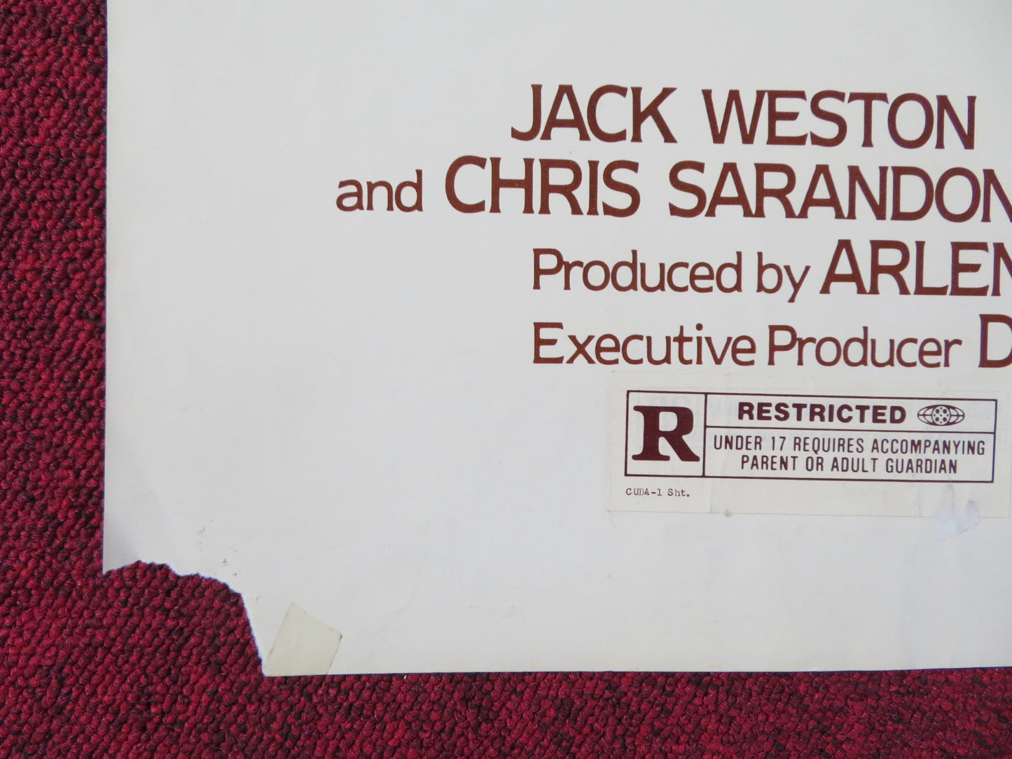 CUBA FOLDED US ONE SHEET POSTER SEAN CONNERY BROOKE ADAMS 1979 Rendezvous Cinema Movie posters