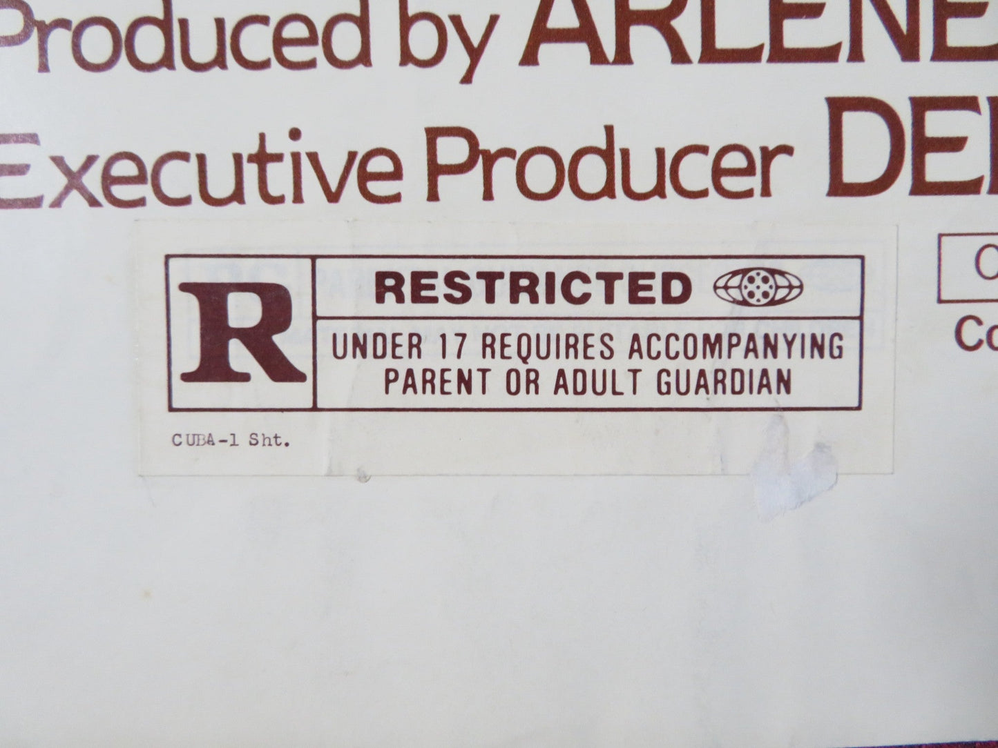 CUBA FOLDED US ONE SHEET POSTER SEAN CONNERY BROOKE ADAMS 1979 Rendezvous Cinema Movie posters