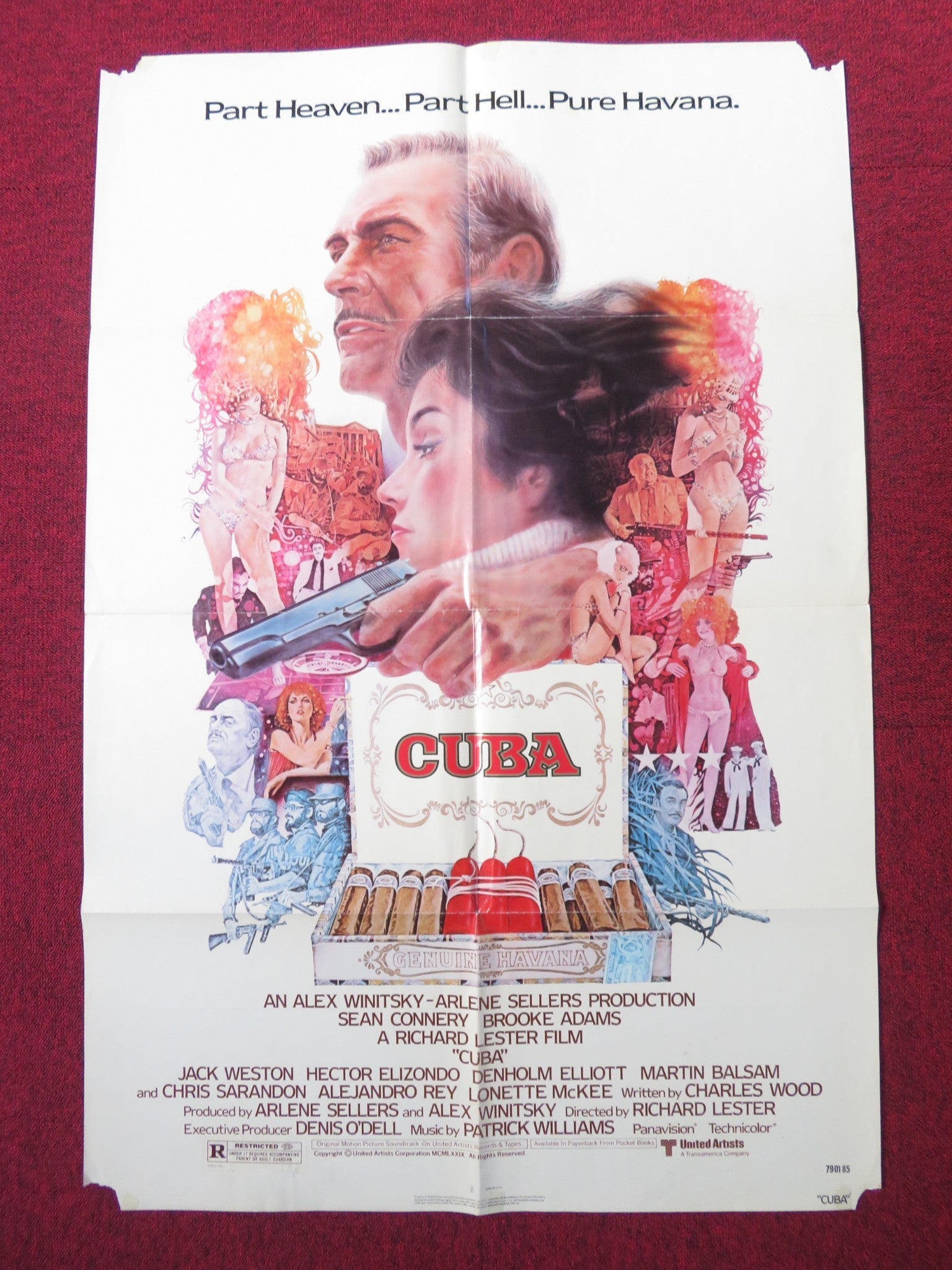 CUBA FOLDED US ONE SHEET POSTER SEAN CONNERY BROOKE ADAMS 1979 Rendezvous Cinema Movie posters