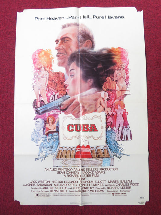 CUBA FOLDED US ONE SHEET POSTER SEAN CONNERY BROOKE ADAMS 1979 Rendezvous Cinema Movie posters