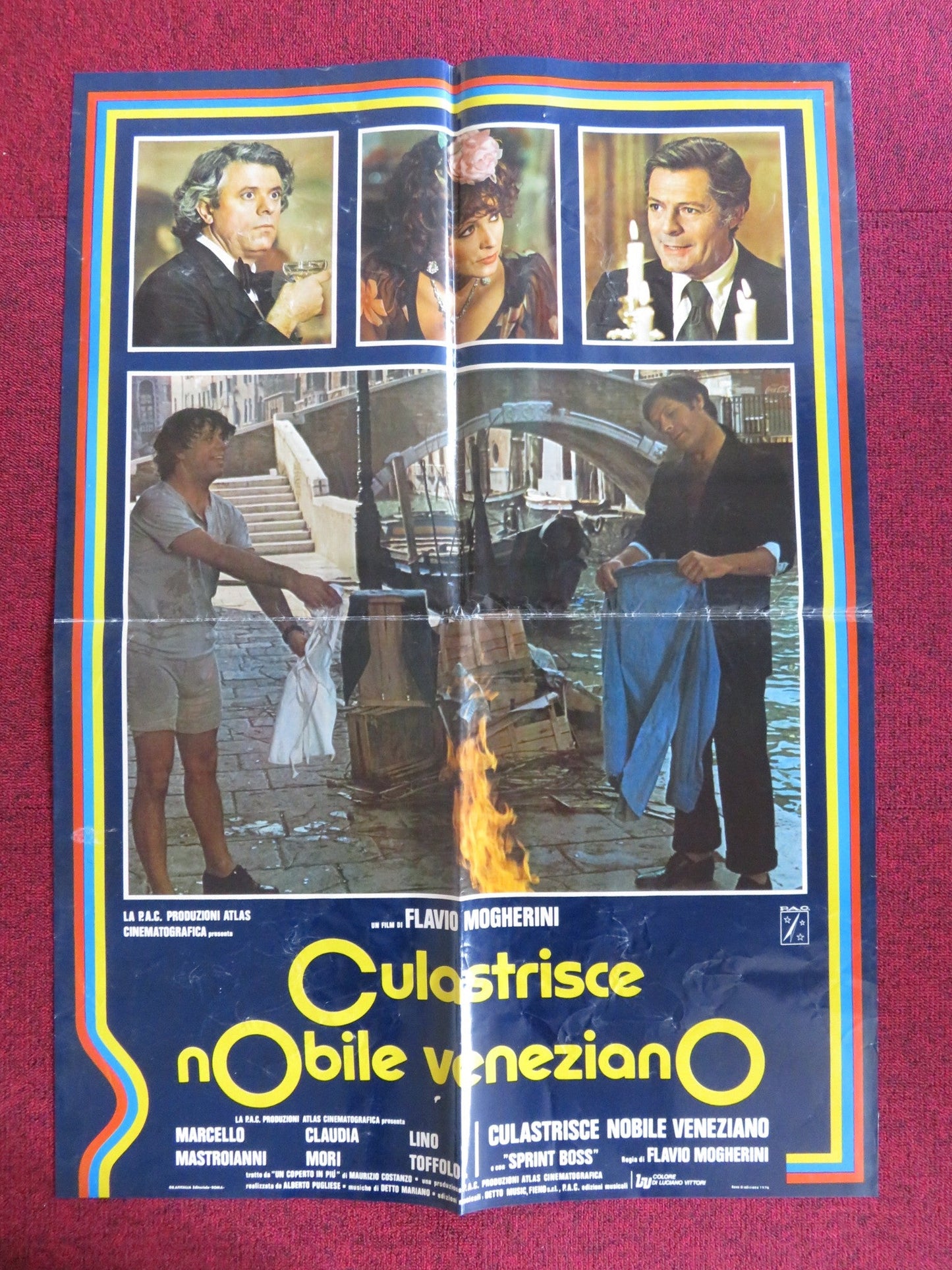 CULASTRISCE NOBILE VENEZIANO ITALIAN FOGLIO POSTER MARCELLO MASTROIANNI MORI '76 Rendezvous Cinema Movie posters
