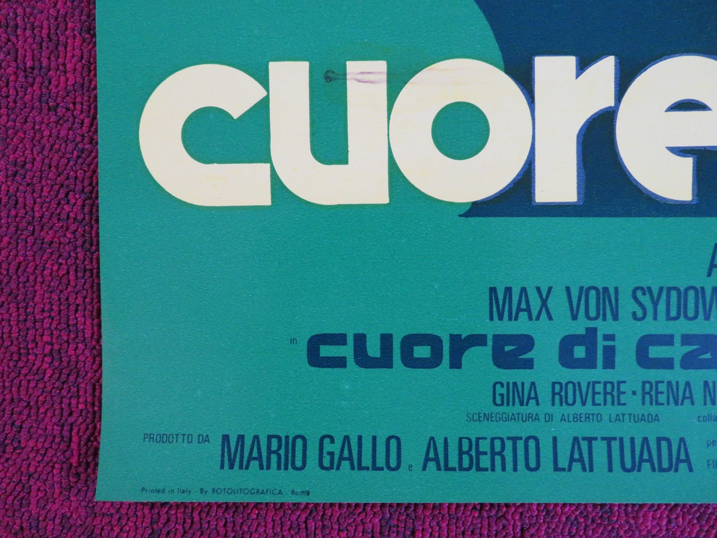 CUORE DI CANE - E ITALIAN FOTOBUSTA POSTER MAX VON SYDOW ELEONORA GIORGI 1976 Rendezvous Cinema Movie posters