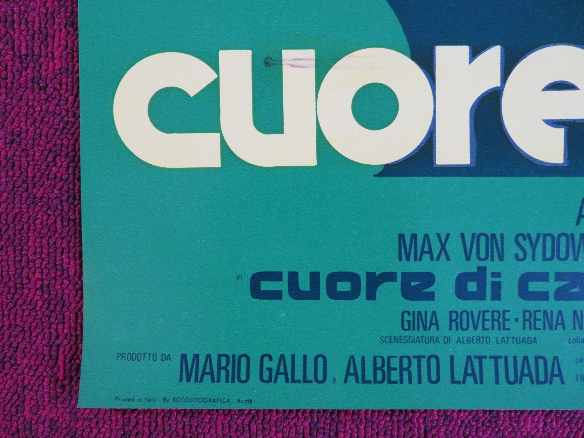 CUORE DI CANE - E ITALIAN FOTOBUSTA POSTER MAX VON SYDOW ELEONORA GIORGI 1976 Rendezvous Cinema Movie posters