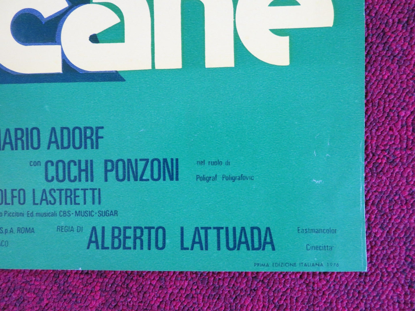 CUORE DI CANE - E ITALIAN FOTOBUSTA POSTER MAX VON SYDOW ELEONORA GIORGI 1976 Rendezvous Cinema Movie posters