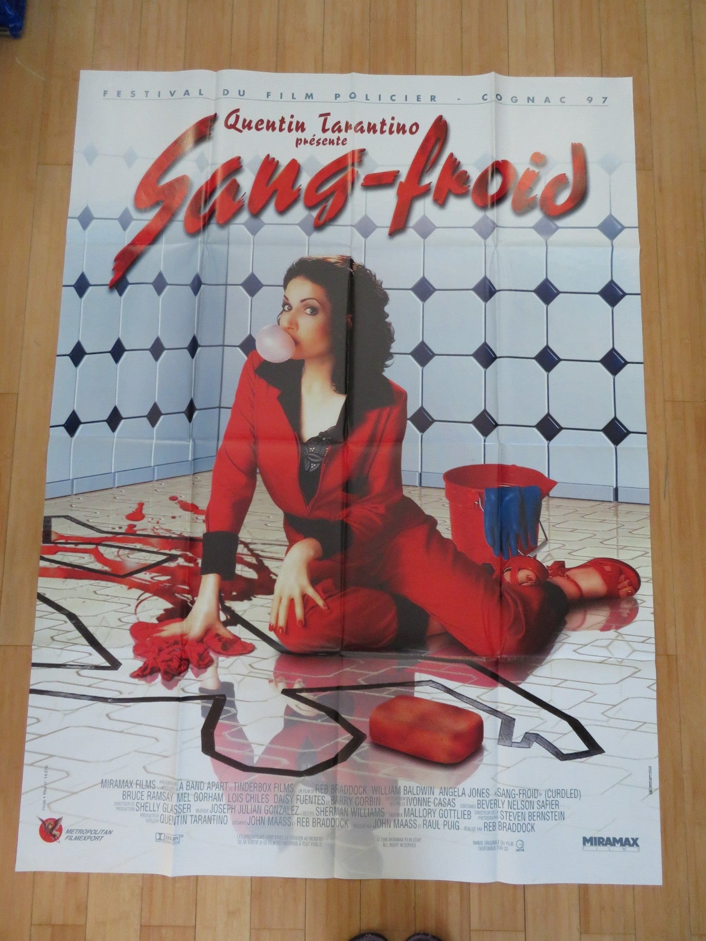 CURDLED / SANG - FROID FRENCH GRANDE POSTER TARANTINO WILLIAM BALDWIN A. JONES '96 Rendezvous Cinema Movie posters