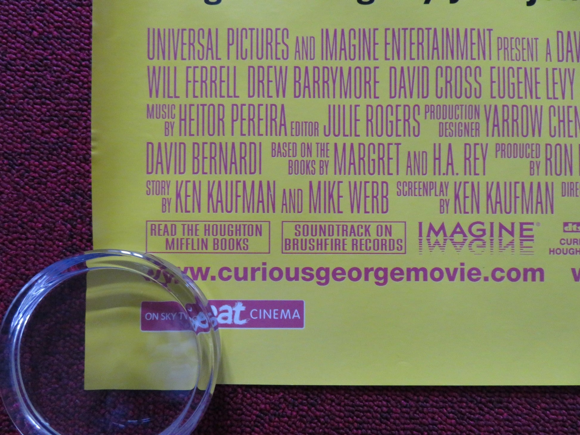 CURIOUS GEORGE UK QUAD ROLLED POSTER FRANK WELKER WILL FERRELL 2006 Rendezvous Cinema Movie posters