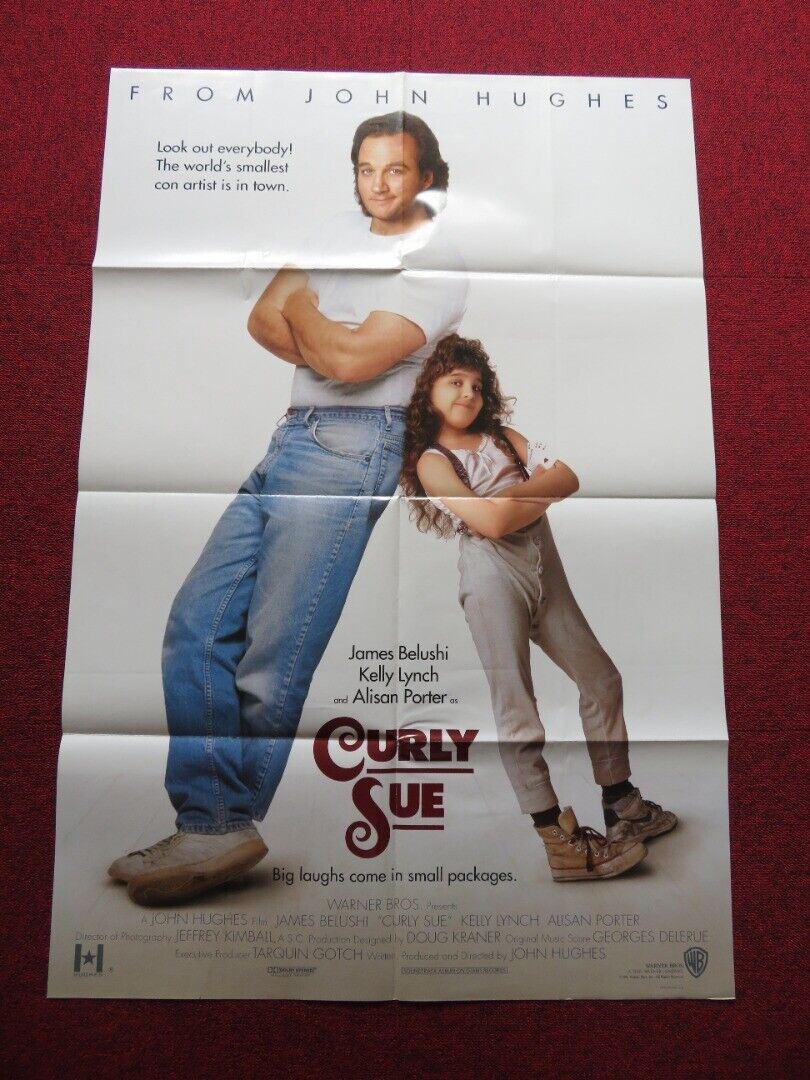 CURLY SUE FOLDED US ONE SHEET POSTER JIM BELUSHI KELLY LYNCH 1991 Movie posters