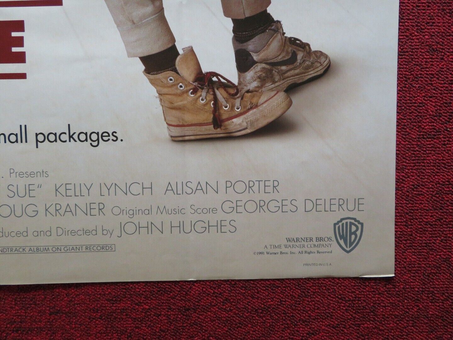 CURLY SUE FOLDED US ONE SHEET POSTER JIM BELUSHI KELLY LYNCH 1991 Movie posters