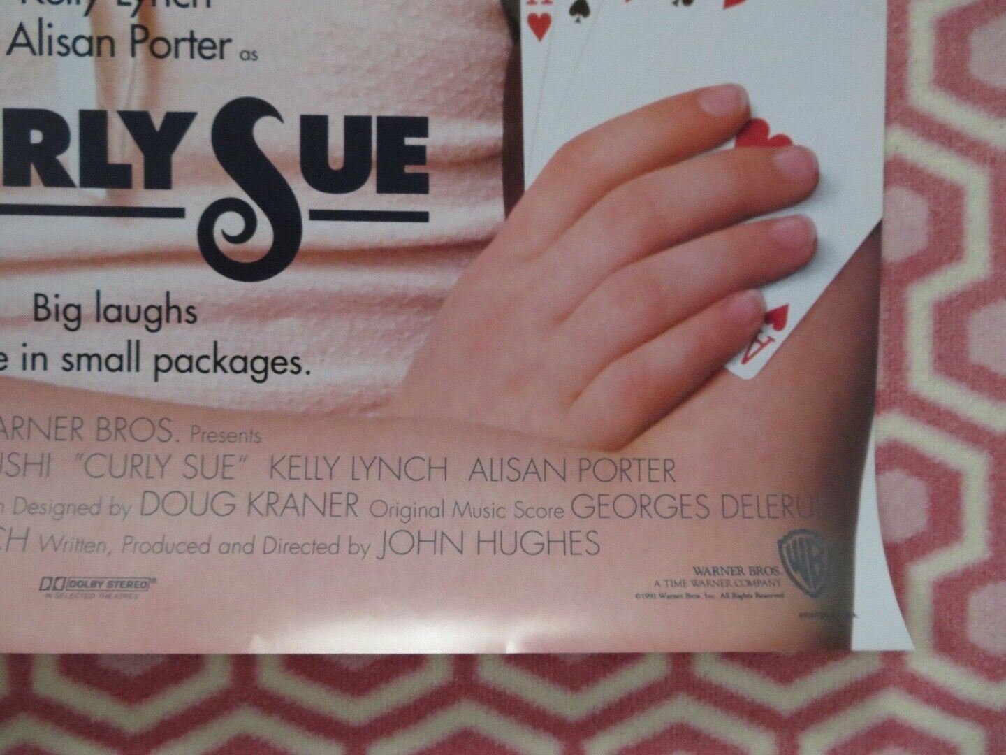 CURLY SUE US ONE SHEET ROLLED POSTER JOHN HUGHES 1991 Rendezvous Cinema Movie posters