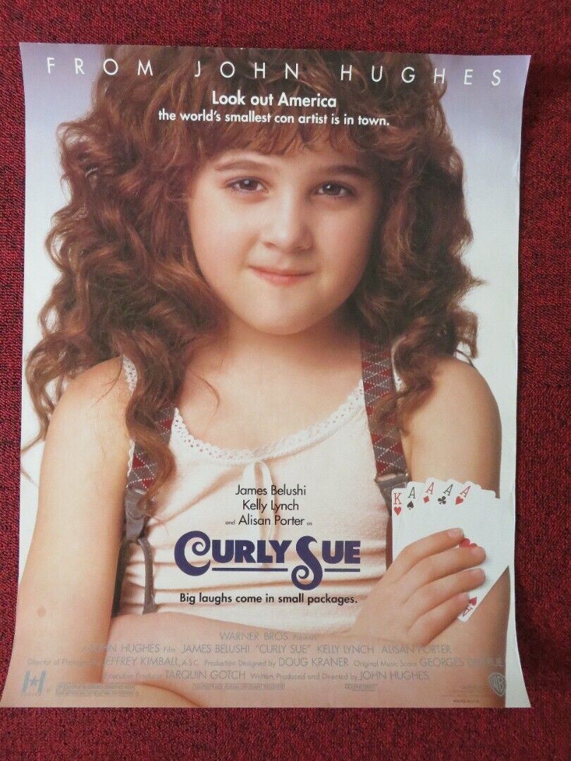 CURLY SUE US ROLLED (22"x17") POSTER JOHN HUGHES JIM BELUSHI KELLY LYNCH 1991 Movie posters